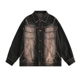 Washed Tie-dye Denim Jacket